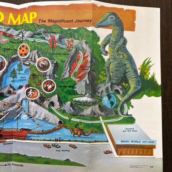 1970's Magic World Pigeon Forge Tennessee Vintage Travel Brochure with Park Map - Picture 6 of 13